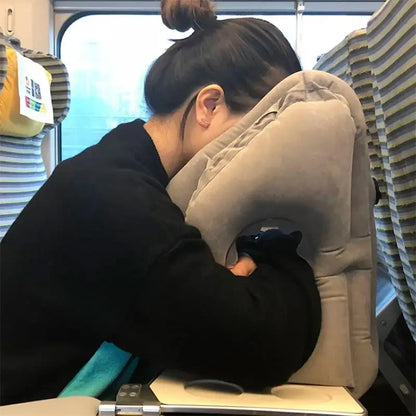 Inflatable Travel Pillow with Headrest