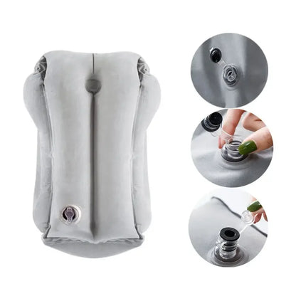 Inflatable Travel Pillow with Headrest