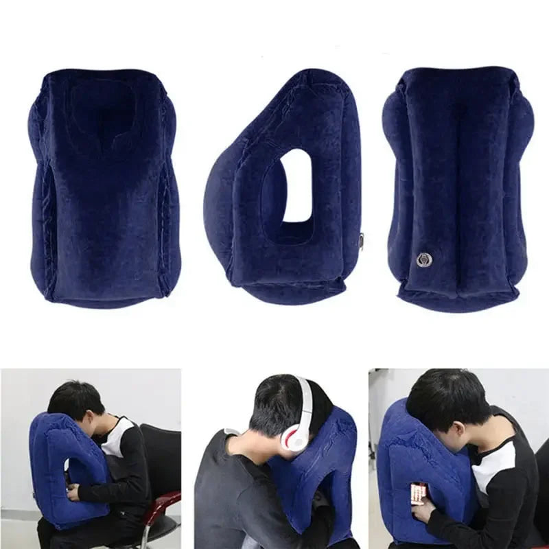 Inflatable Travel Pillow with Headrest