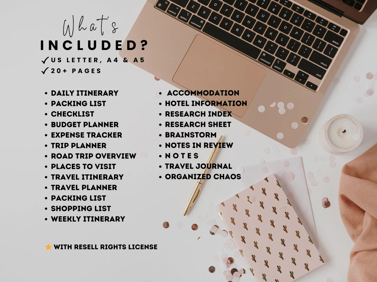 Travel Planner Printable – Canva Editable